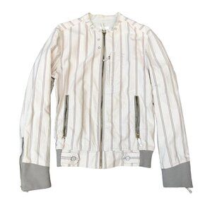 Vintage Diesel Pinstripe Jacket Medium White